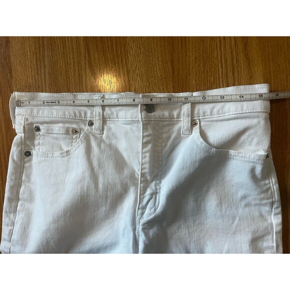 J Crew White Raw Hem High Waist Wide Leg Crop Jean Size 29 - Picture 5 of 7
